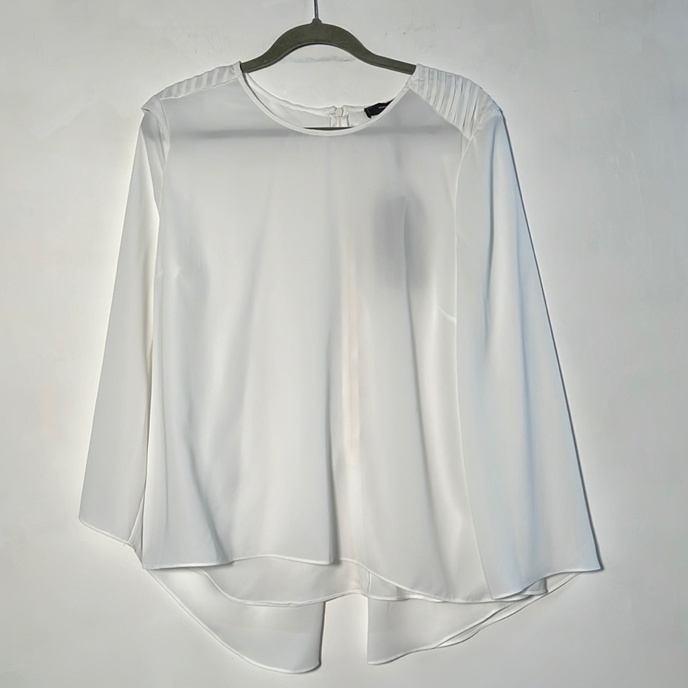 ROBERT RODRIGUEZ NWT Party Artsy Bridal Drama Pleat Yoke White Cape Blouse SZ 16